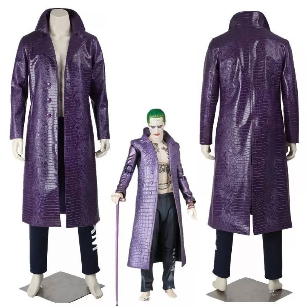Jared Leto Joker Costume Trench Coat Suicide Squad Crocodile Coat 1000x1000