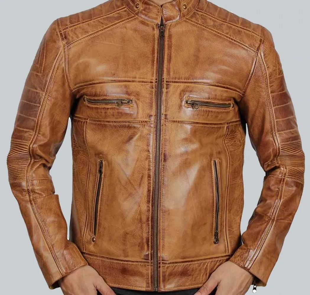 Lambksin Tan Leather Jacket 43903 zoom 1049x1000fit