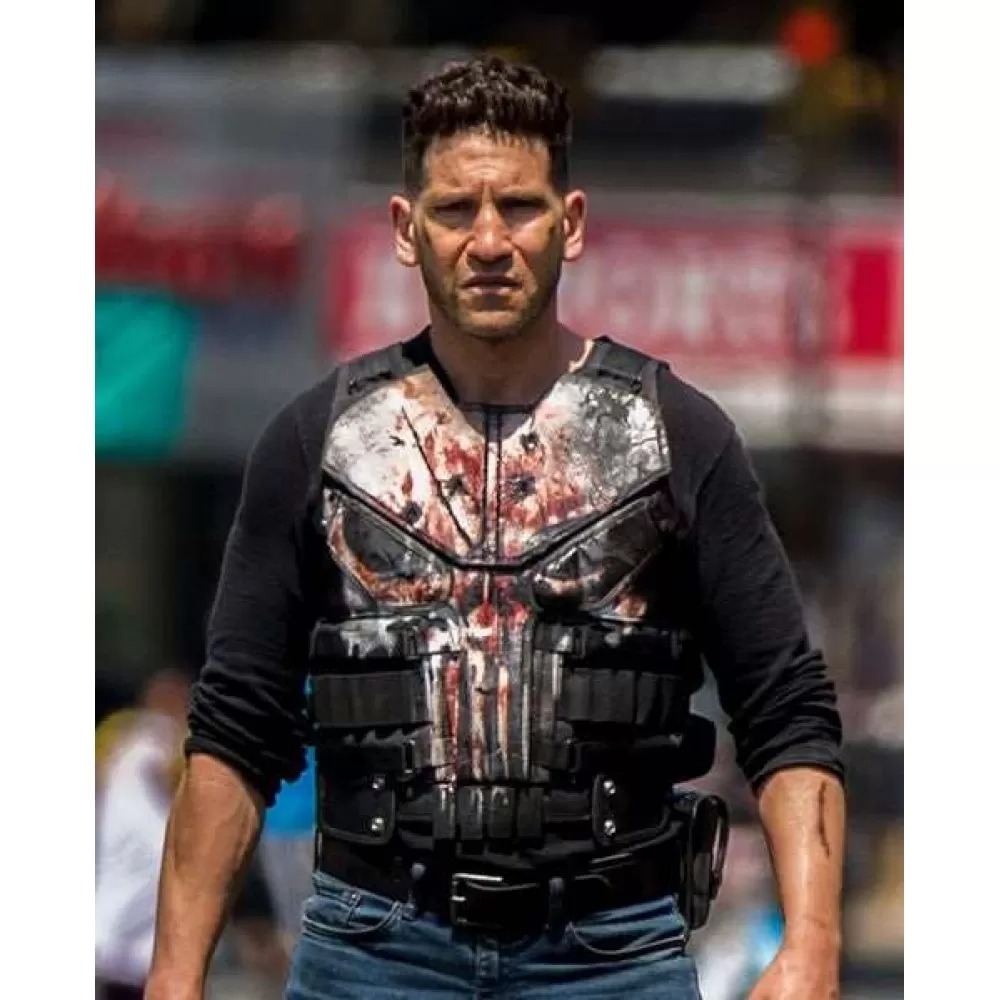 Men's The Punisher Season 2 Jon Bernthal Black Real Leather Vest 1000x1000h