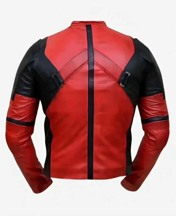 wade wilson deadpool 3 leather jacket back